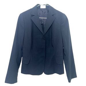 AKRIS Punto Wool Hidden Button Blazer - Black 6